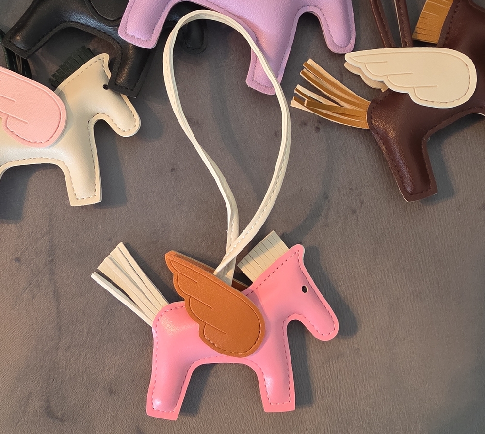 Luxury Pink Winged Flying Horse Bag Charm